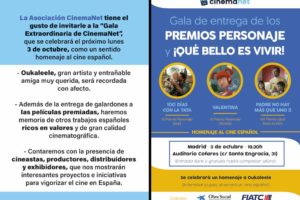 Invitación a la gala de entrega de ‘Premios Cinemanet’